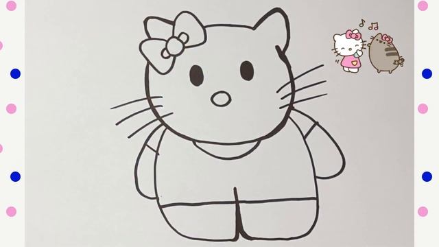 How to Draw Hello Kitty ?| Easy Draw & Coloring | Art for Kids | हैलो किट्टी कैसे आकर्षित करें смотреть онлайн