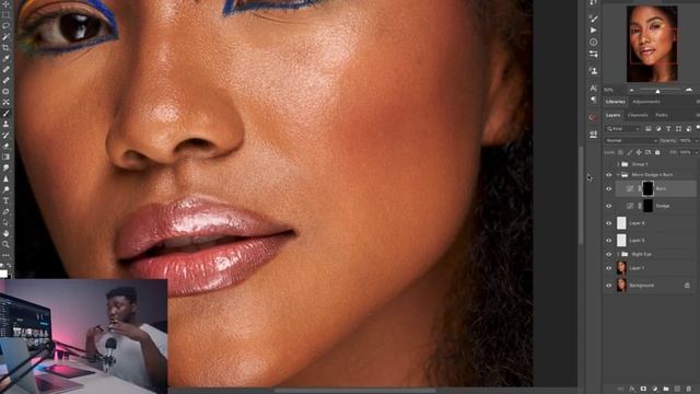 How To Retouch With MicroMacro Dodge And Burn Photoshop Tutorial смотреть онлайн