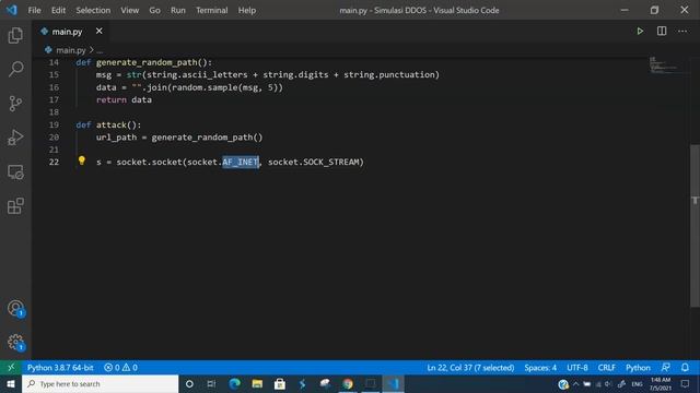 Simulasi Serangan DDOS dengan Python (episod 4) - Kod Penuh смотреть онлайн