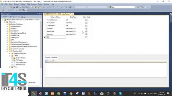 Point of Sale with C# and SQL Tutorial - How to make POS Database and Relationship