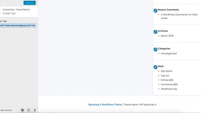 WP Bootstrap 4 Pro Edit Footer Text смотреть онлайн