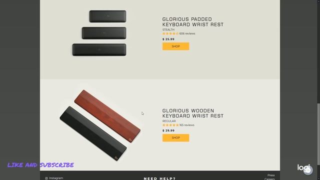 Glorious Ascend Keyboard Wrist Rest TKL Size смотреть онлайн