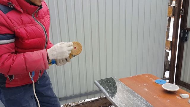 Как снять фаску на граните и заполировать ее смотреть онлайн