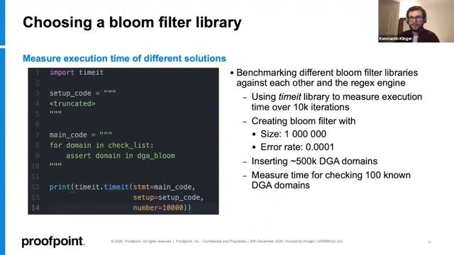 Konstantin Klinger Identifying Malware Analysis Using Bloom Filters and DGArchive смотреть онлайн