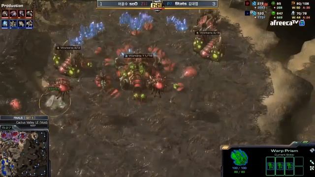 StarCraft 2 Legacy of the Void GSL Finals SoO (Z) vs Stats (P) Best of 7 Game 5 Custus Valley смотреть онлайн