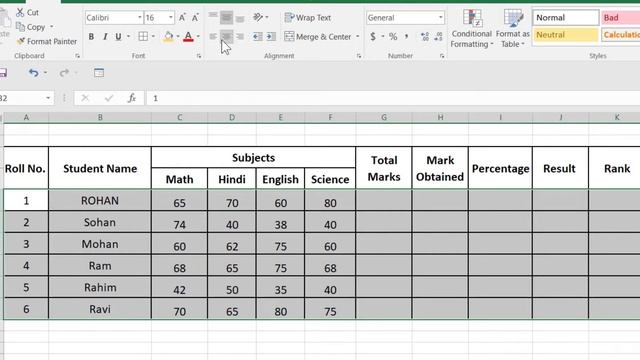 How to Create Beautiful Marksheet in Excel | formula | Conditional formatting, Rank, Percentage, SU смотреть онлайн