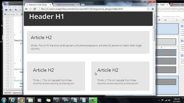 RWD 05 - Building the CSS Media Queries - Part 03 смотреть онлайн