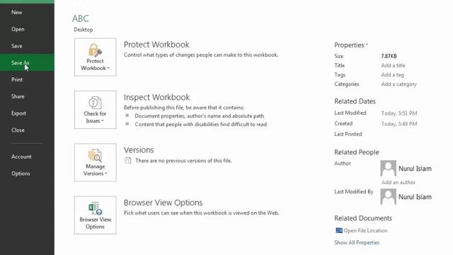 How to File New, Save, Open and Close in Excel смотреть онлайн