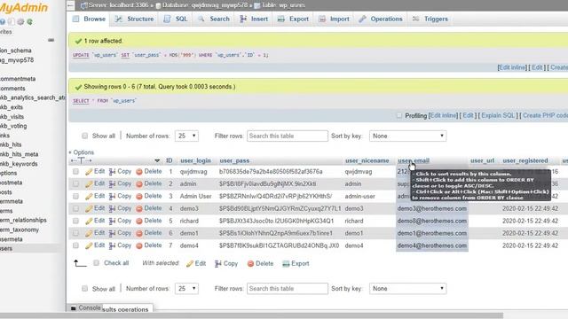 Customize WordPress User with phpMyAdmin смотреть онлайн
