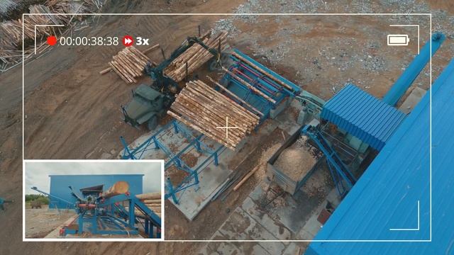 Подача бревен на лесопильную линию Аркон | Непрерывный процесс работы смотреть онлайн