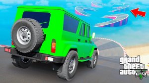 ПРОЕХАЛ ВОЛНИСТУЮ ДОРОГУ с ЛУЖАМИ на УАЗИКЕ в ГТА 5 МОДЫ - ЭКСПЕРИМЕНТЫ в GTA 5