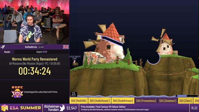 Worms World Party Remastered [All Missions (No Mission Skips)] By RuffledBricks - #ESASummer23