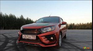 Установка нового переднего бампера YUROL и ПТФ на Лада Гранта | Проект «Гранта на прокачку»