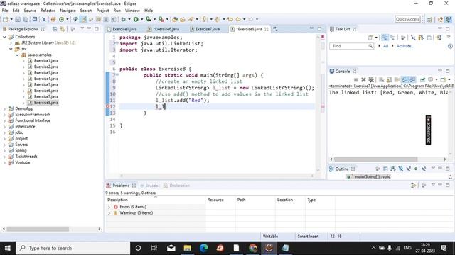 Write a java program to iterate through all elements in a linked list starting at specified positio смотреть онлайн