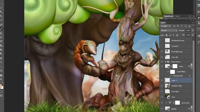 Photoshop Tutorial: Integrating 3D Renders into 2D Art in Photoshop смотреть онлайн