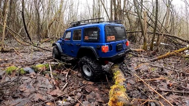 ЛЮТОЕ БЕЗДОРОЖЬЕ для Jeep Wrangler 4x4 не помеха! ... RC OFFroad Axial SCX6