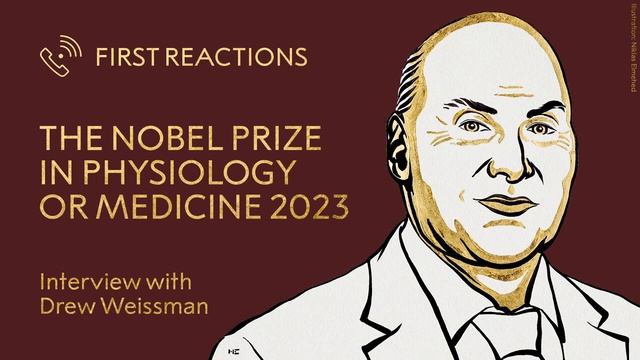 First reactions | Drew Weissman, Nobel Prize in Physiology or Medicine 2023 | Telephone interview смотреть онлайн