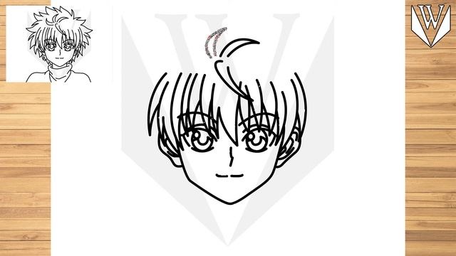 Как рисовать Killua Hunter X Hunter Шаг за шагом, легко для детей и начинающих. смотреть онлайн