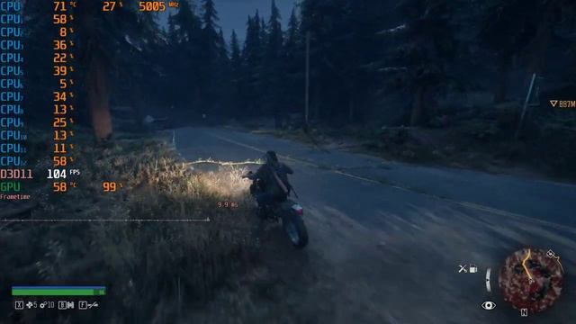 Days Gone core i5 10600kf RTX 3060 FHD Ultra FPS test смотреть онлайн