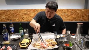 역대급으로 취했습니다! 묵은지에 키조개와 차돌박이, 버섯까지 삼합! 키조개 삼합 혼술 먹방! (A very drunk day) 요리&먹방!! - Mukbang eating sho