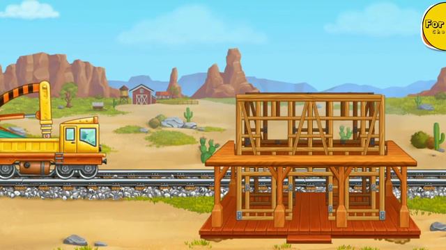 How to GoKids Games | Build railroad tracks , train bogie and train station. смотреть онлайн