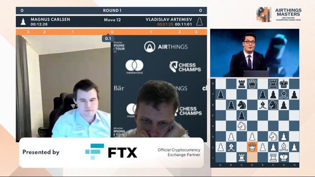 Magnus Carlsen Drops His Microphone While He is Swiveling on The Chair смотреть онлайн