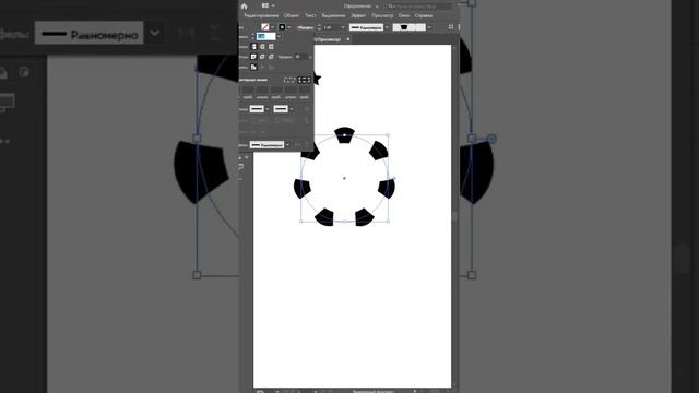 Как расположить объекты ровно по кругу в Адоб иллюстратор / Adobe illustrator смотреть онлайн