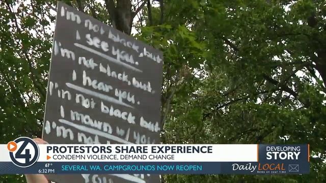 Spokane protestors react to violence, plead for change смотреть онлайн