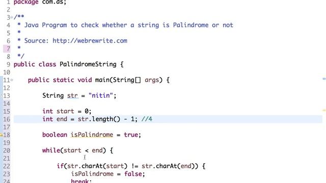 Java Program to Check whether a String is Palindrome or Not смотреть онлайн