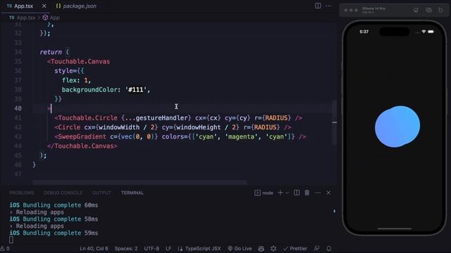 Metaball Animation in React Native (Skia) смотреть онлайн