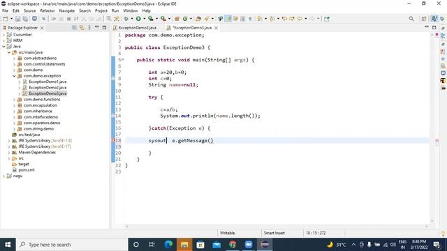 Java Exception Handlin Intro 2 in Telugu смотреть онлайн