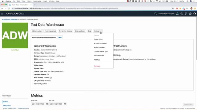 49 Autonomous Database Level 100 Demo 1 Provisioning an Autonomous Data Warehouse ADW смотреть онлайн