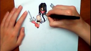 Как рисовать Милину (МК)/How to Draw Mileena (MK)