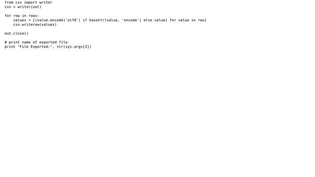 Printing out JSON data from Twitter as a CSV смотреть онлайн