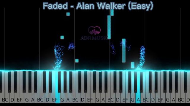 Faded (Medium) || Alan Walker (Tutorial Piano) смотреть онлайн