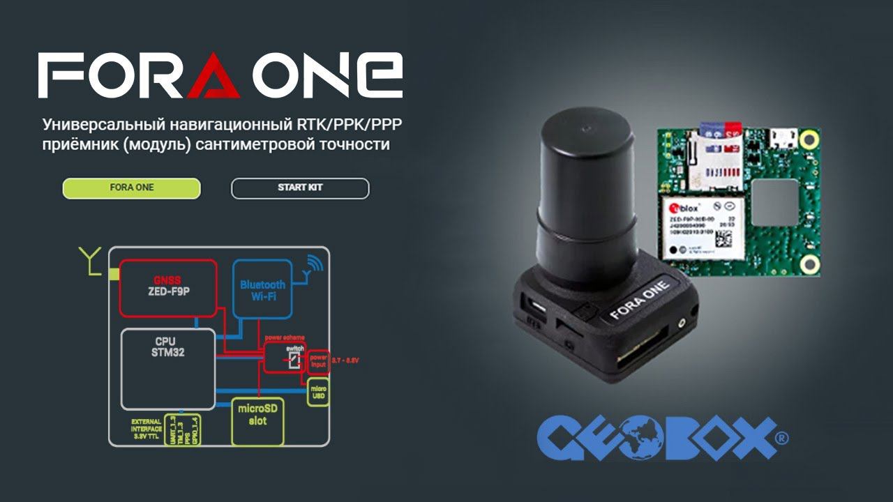 GNSS RTK/PPK приёмник Geobox Fora One Start Kit