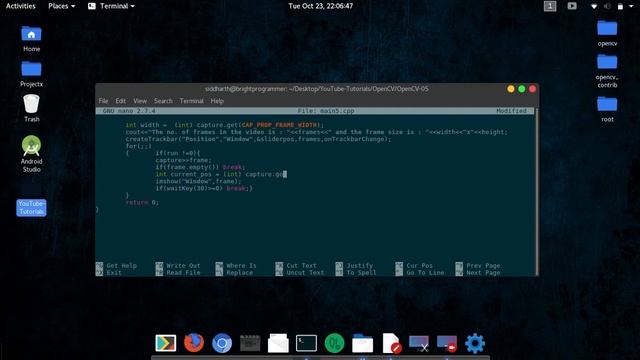 OpenCV 05 Creating A Trackbar Using OpenCV смотреть онлайн