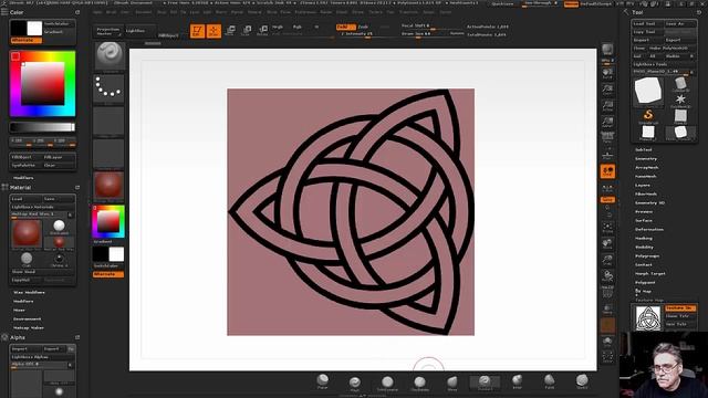 12. Zbrush. Орнаменты. Кельтский крест (часть2) . Уроки самообучения смотреть онлайн