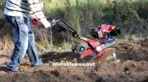 Мотокультиватор Садовник, поднятие целины