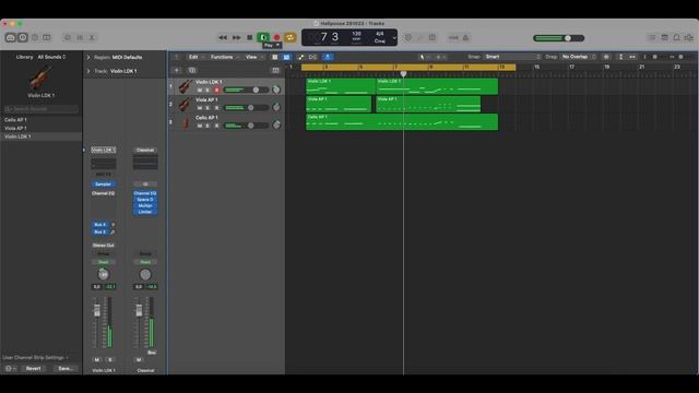 Скрипка, альт, виолончель соло VST (Logic Pro X project). Ссылка в описании смотреть онлайн