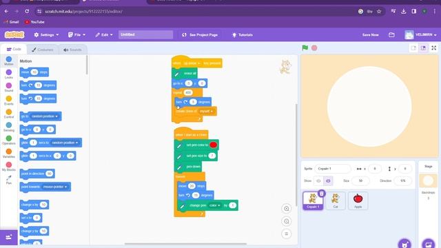 Извините что так долго не было роликов вот вам красивый код Scratch #scratch #programming #program смотреть онлайн