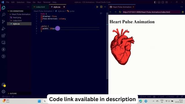 Heart Pulse Animation Using HTML, & CSS #1 | CSS Animation | developer pani смотреть онлайн