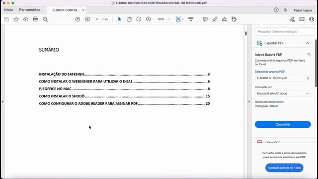 E-Book Como Instalar Certificado Digital OAB no Macbook M1 e demais - completo todos tribunais смотреть онлайн