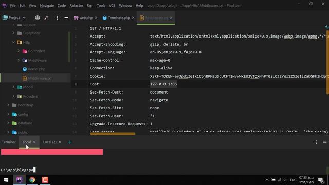 Laravel 7 Middleware Terminate ControllerUse Session04 смотреть онлайн