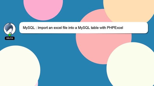 MySQL : Import an excel file into a MySQL table with PHPExcel смотреть онлайн