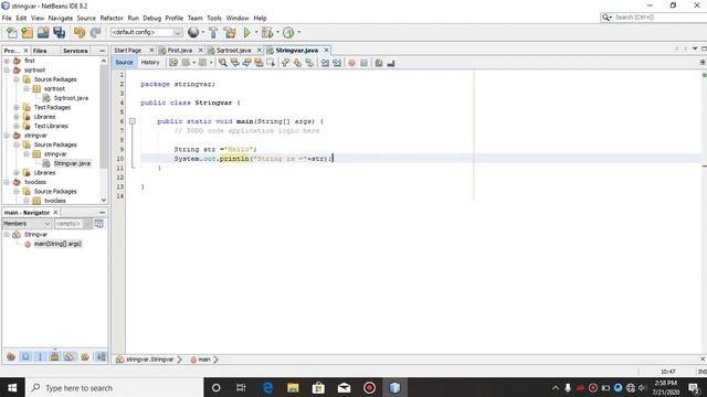 Declation and Initialization of string variable in java смотреть онлайн