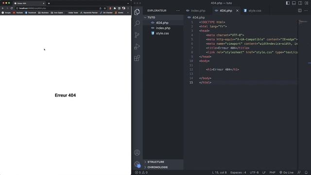 Créer une page 404 personnalisée HTML CSS et .htaccess ! смотреть онлайн