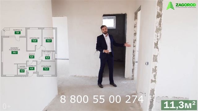 Обзор дома - ТИП 27. КП Новый. Строительная компания ZAGOROD. Загород Краснодар смотреть онлайн
