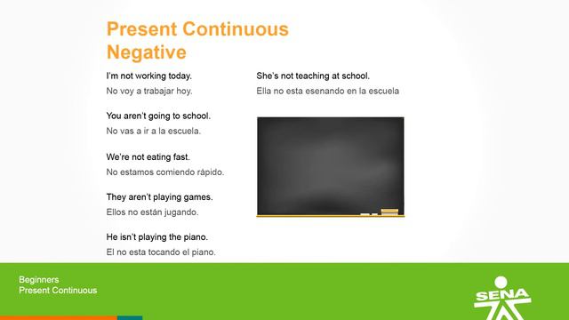 English Level 2 Beginners 12 Present Continuous Negative смотреть онлайн
