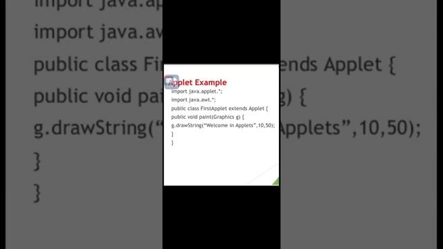 APPLETS - Programming in JAVA смотреть онлайн
